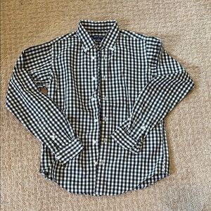 Euc boys brooks brothers Black and White Checkered Shirt, size M